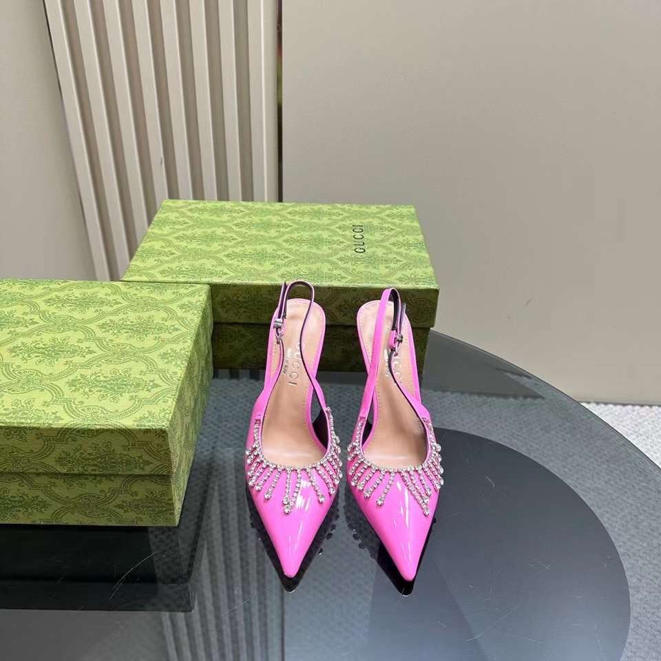 (1:1 replica) Gucci Slingback Women s Shoes 10.5cm