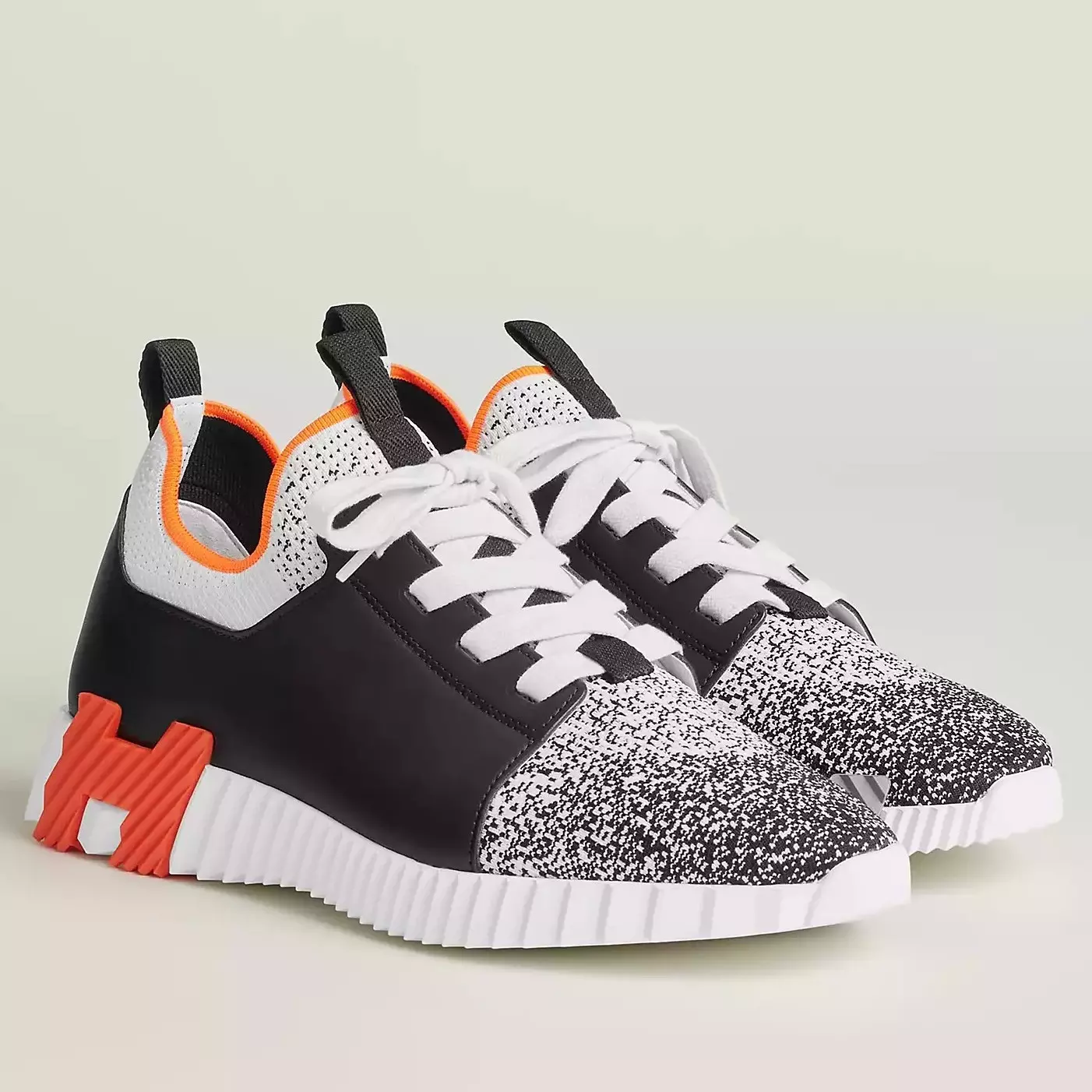 (1:1 replica) Hermes Men s Depart Sneakers in Black Gradient Knit HM030