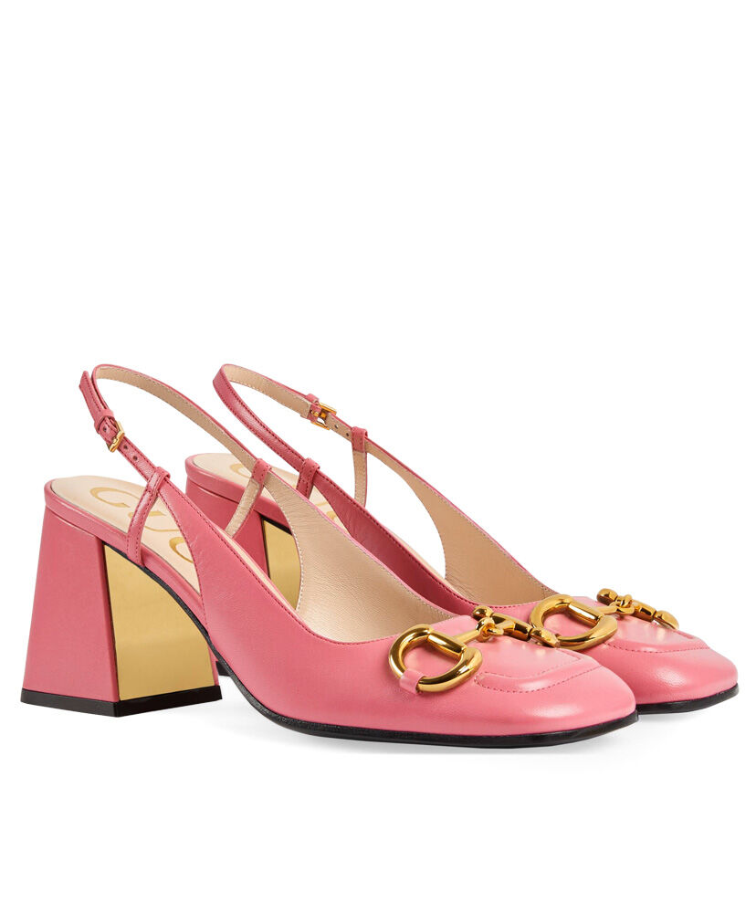 (1:1 replica) Gucci Women s Ladies Horsebit Back Lace-up Mid-heel Pumps 643892