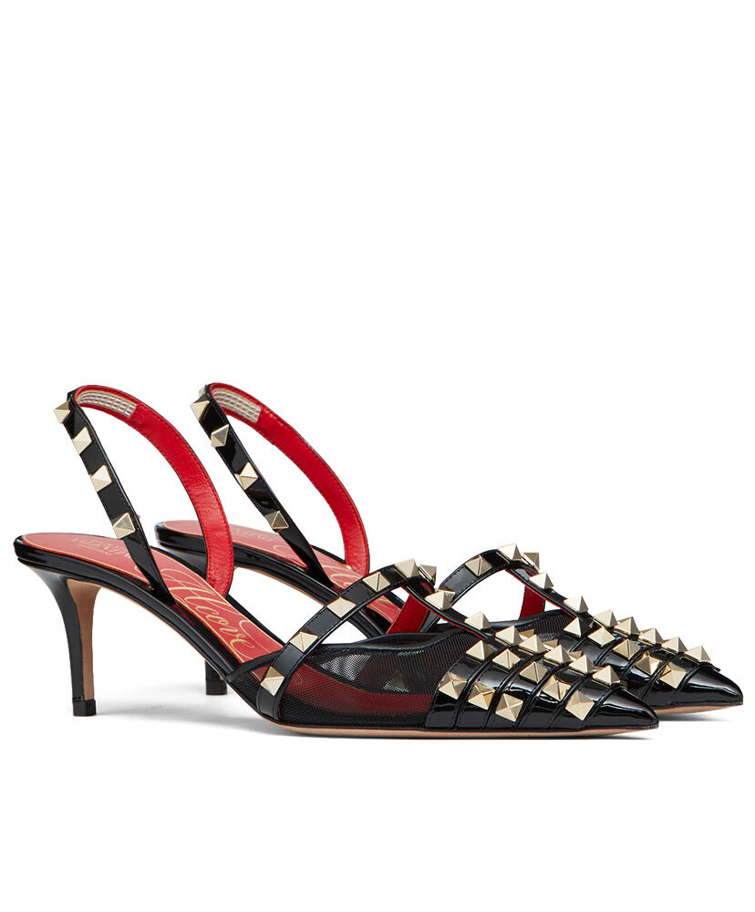 (1:1 replica) Valentino Garavani Rockstud Alcove Slingback Pump Black