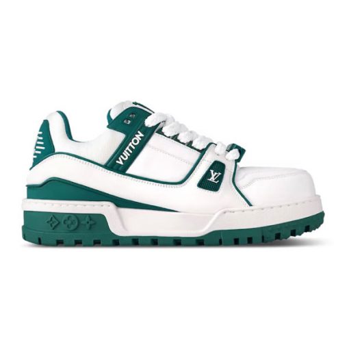 (1:1 replica) LOUIS VUITTON LV TRAINER MAXI SNEAKER WHITE GREEN LVS191