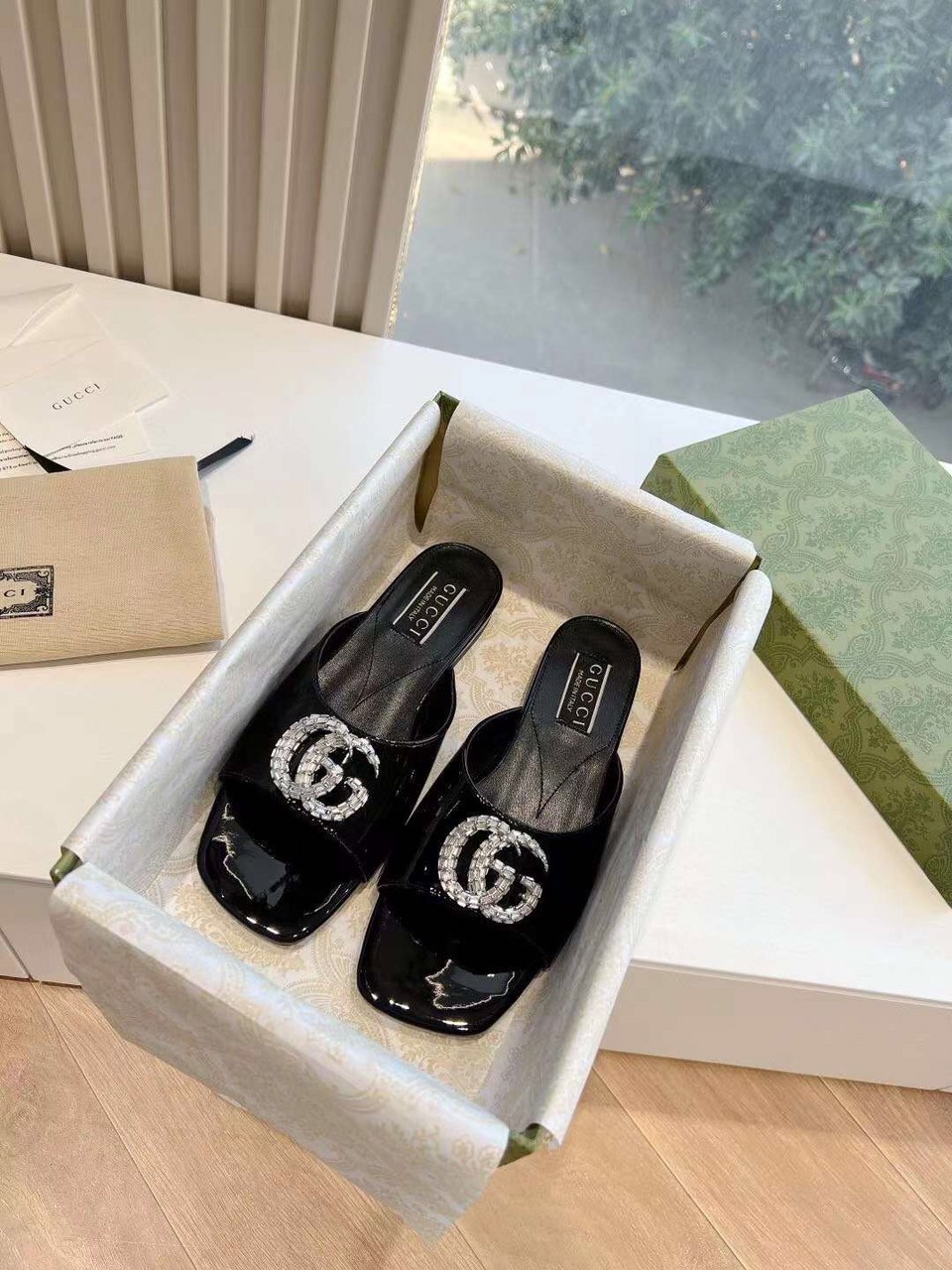 (1:1 replica) Gucci GG Slide Women s Sandal