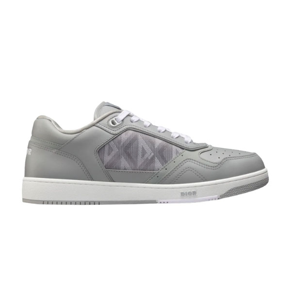 (1:1 replica) DIOR B27 LOW-TOP SNEAKER GRAY SMOOTH CALFSKIN AND CD DIAMOND CANVAS DO139