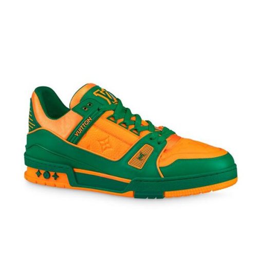 (1:1 replica) LOUIS VUITTON TRAINER VIRGIL ABLOH SNEAKERS IN GREEN LVS049