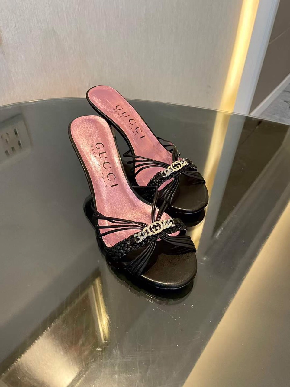 (1:1 replica) Gucci GG Logo Women s Sandal 6.5cm