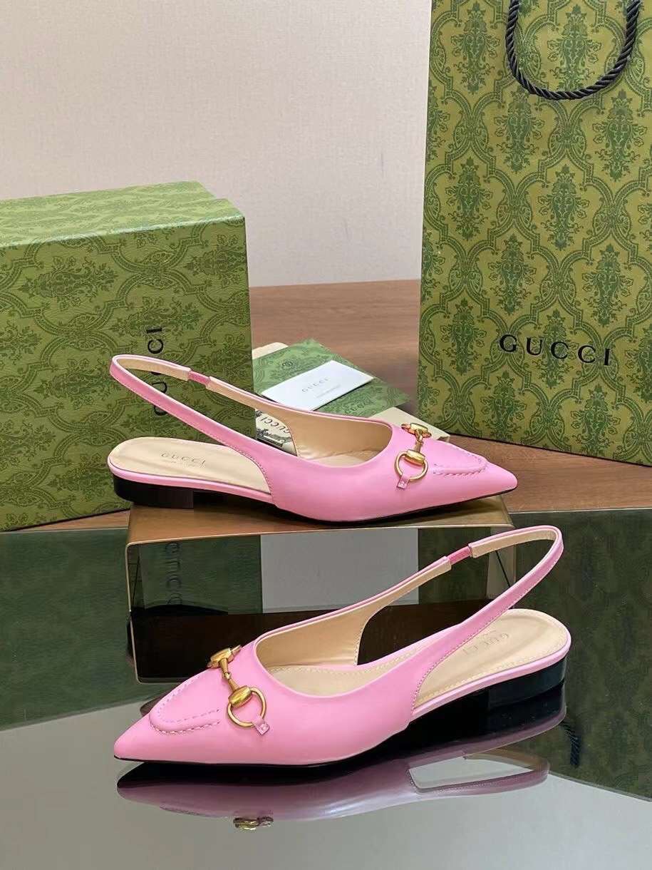 (1:1 replica) Gucci Horsebit Slingback Women s Shoes 2.5cm