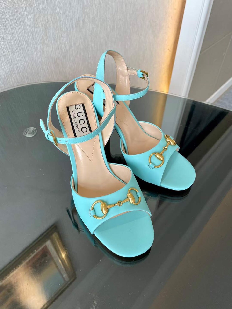 (1:1 replica) Gucci Horsebit Women s Sandal 8.5cm