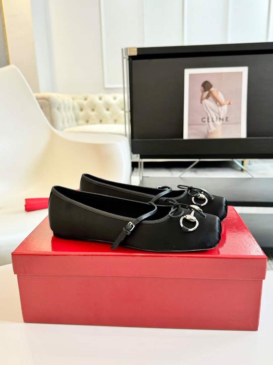 (1:1 replica) Gucci Horsebit Ballets Women s Shoes