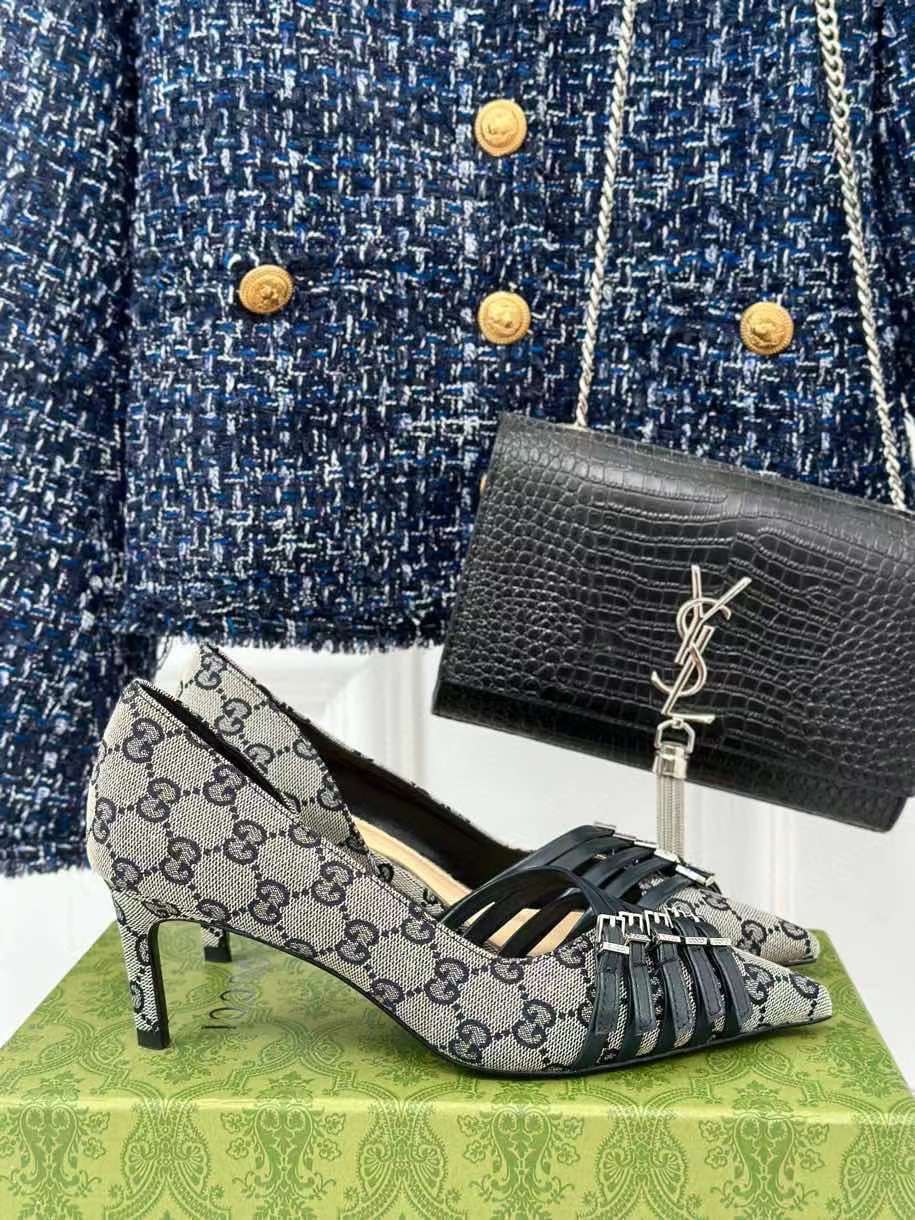 (1:1 replica) Gucci Slingback Women s Shoes 6.5cm New Arrivals