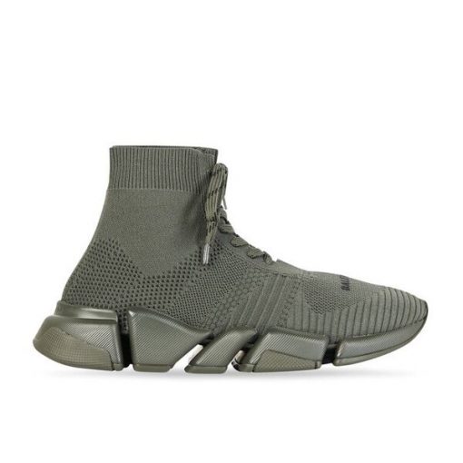 (1:1 replica) BALENCIAGA MEN S SPEED 2.0 LACE-UP RECYCLED KNIT SNEAKER IN GREEN BLA034