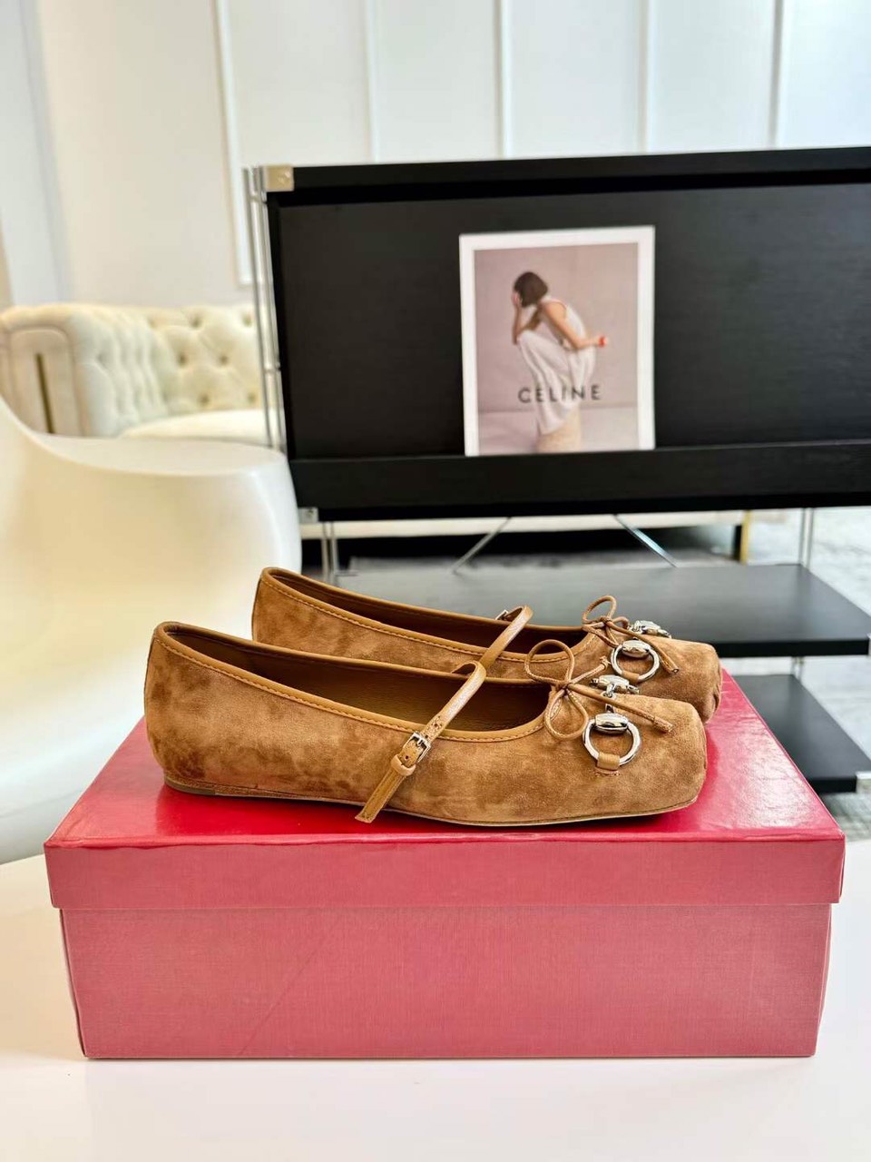(1:1 replica) Gucci Horsebit Ballets Women s Shoes