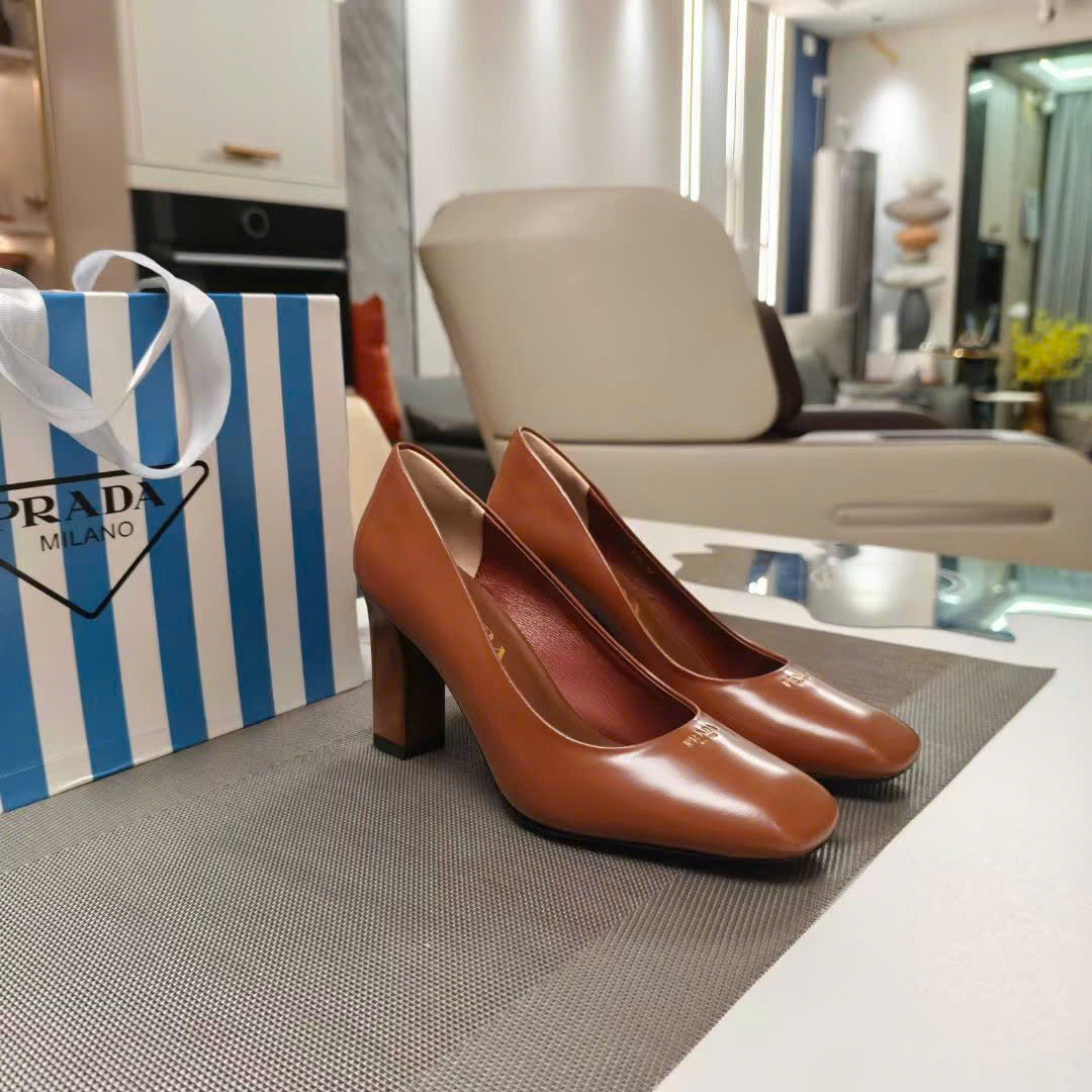 (1:1 replica) Prada Slingback Pumps Shoes 9.5cm