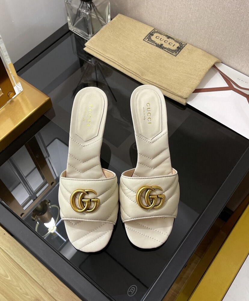 (1:1 replica) Gucci Women s Double G Slide Sandal