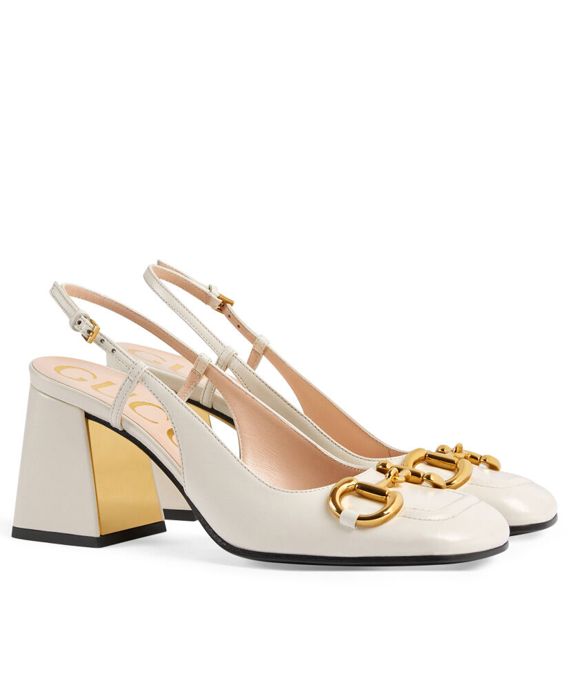 (1:1 replica) Gucci Women s Ladies Horsebit Back Lace-up Mid-heel Pumps 643892