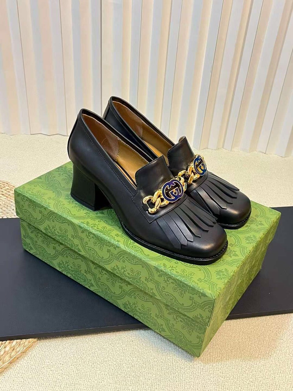(1:1 replica) Gucci GG Heel Pump Women s Shoes