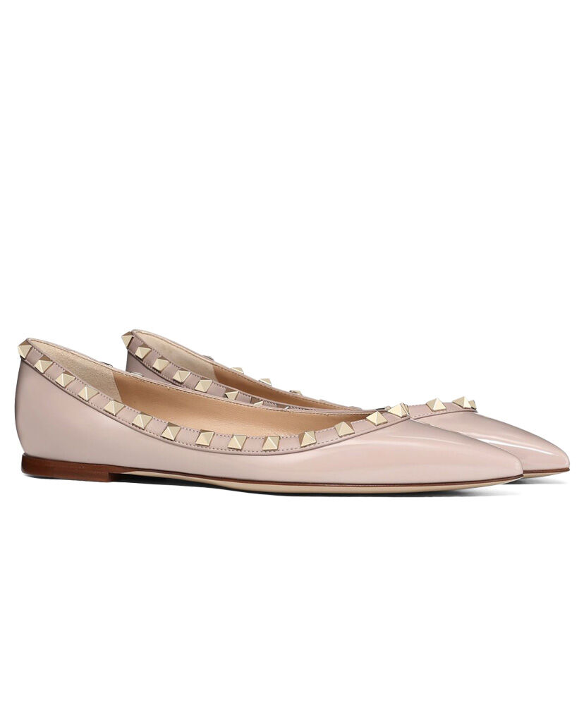 (1:1 replica) Valentino Garavani Patent Rockstud Ballet Flat