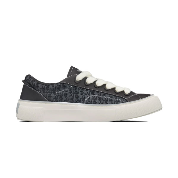 (1:1 replica) DIOR B33 SNEAKER BLACK SMOOTH CALFSKIN AND DIOR OBLIQUE JACQUARD DO129