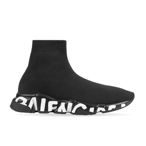 (1:1 replica) BALENCIAGA SPEED RECYCLED KNIT GRAFFITI SNEAKER IN BLACK BLA049