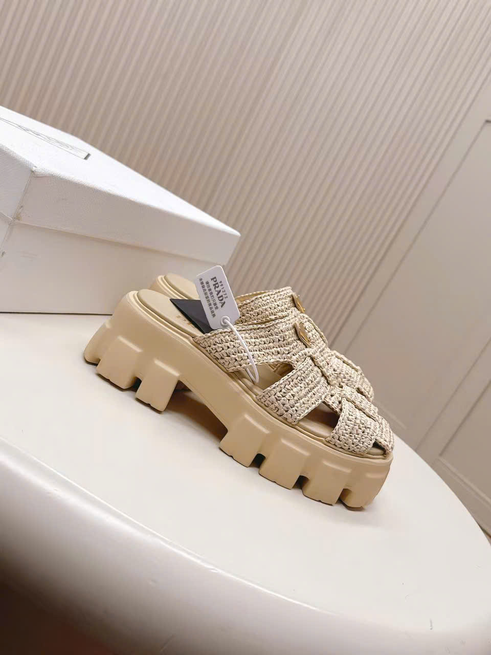 (1:1 replica) Prada Monolith Open Back 5.5cm