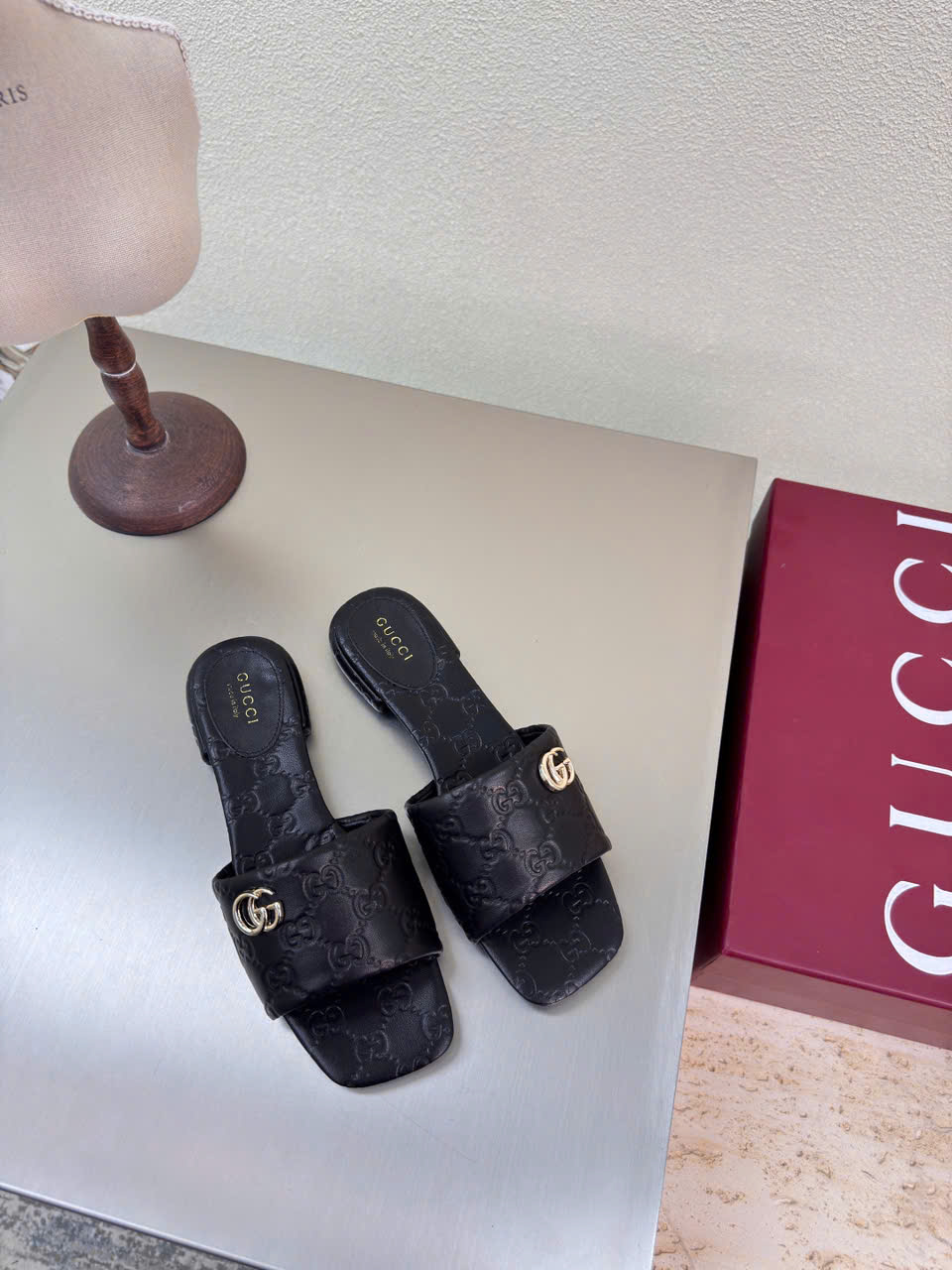 (1:1 replica) Gucci GG Marmont Slide Sandals