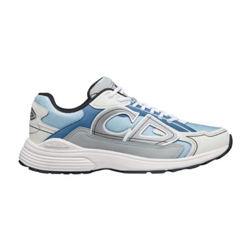 (1:1 replica) DIOR B30 SNEAKER LIGHT BLUE MESH AND BLUE GRAY AND WHITE TECHNICAL FABRIC DO110