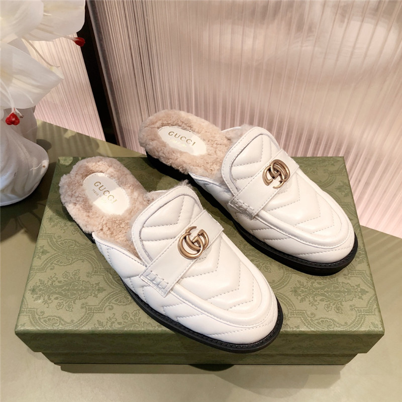 (1:1 replica) Gucci Gg Wool Slippers