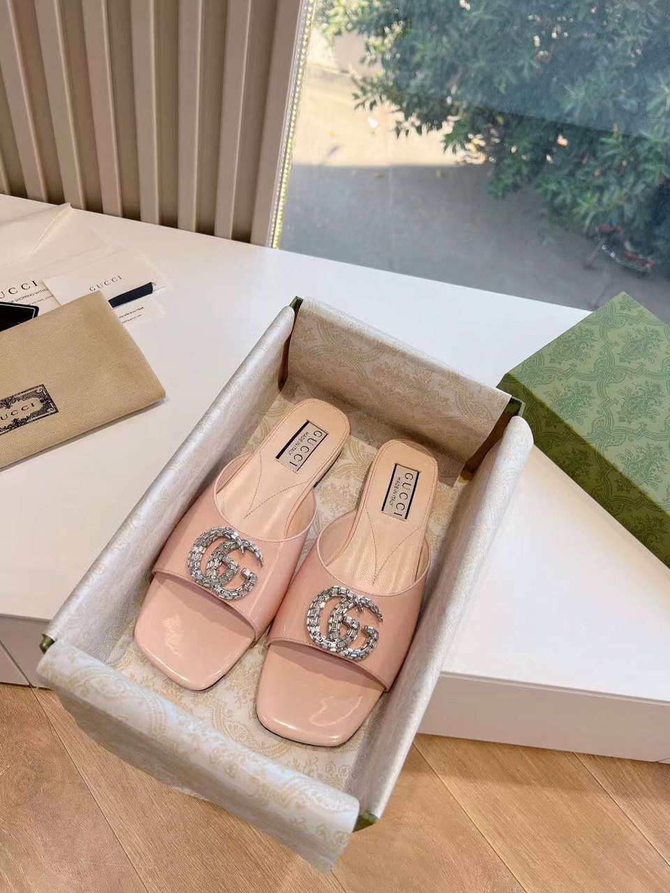(1:1 replica) Gucci GG Slide Women s Sandal