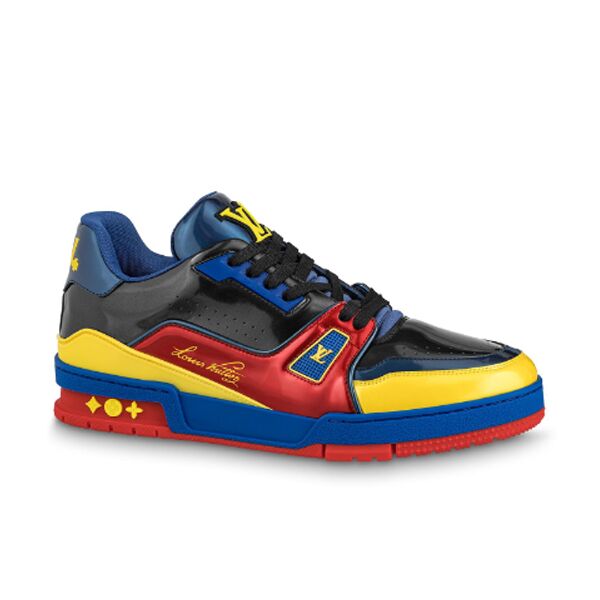 (1:1 replica) LOUIS VUITTON TRAINER SNEAKERS IN NAVY BLUE PATENT CANVAS LVS034