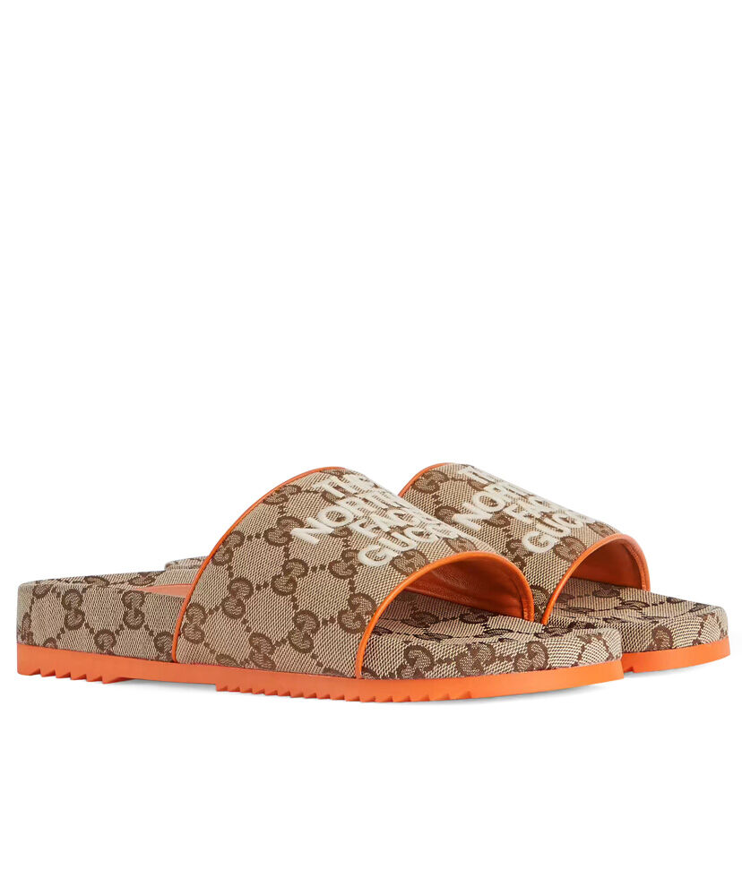 (1:1 replica) Gucci x The North Face Women s Slippers Orange