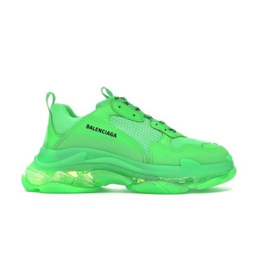 (1:1 replica) BALENCIAGA TRIPLE S CLEAR SOLE IN NEON GREEN BLA019