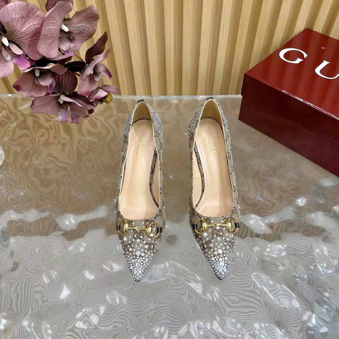 (1:1 replica) Gucci Horsebit Women s Pumps Shoes 8.5cm