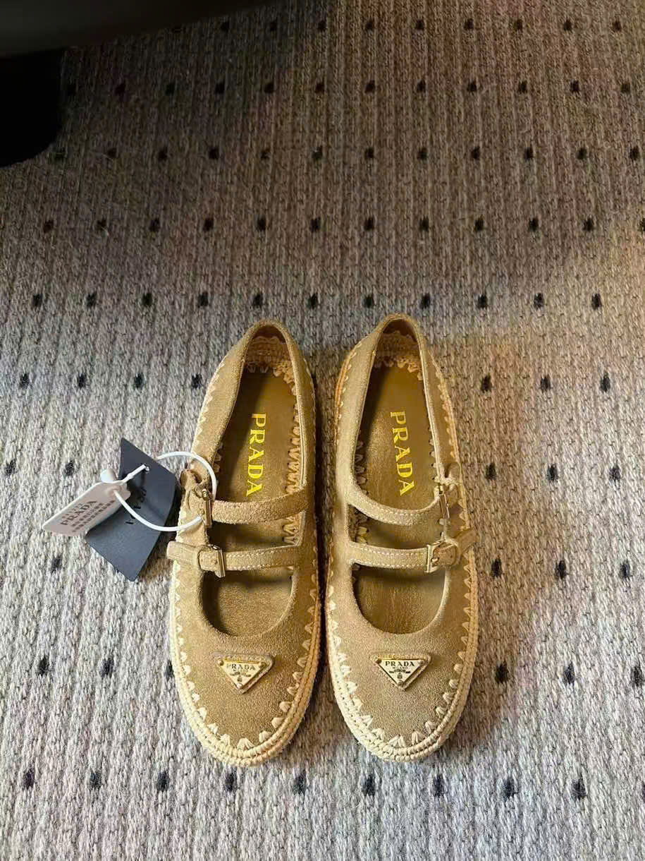 (1:1 replica) Prada Marry Jane Suede Leather Women s Shoes