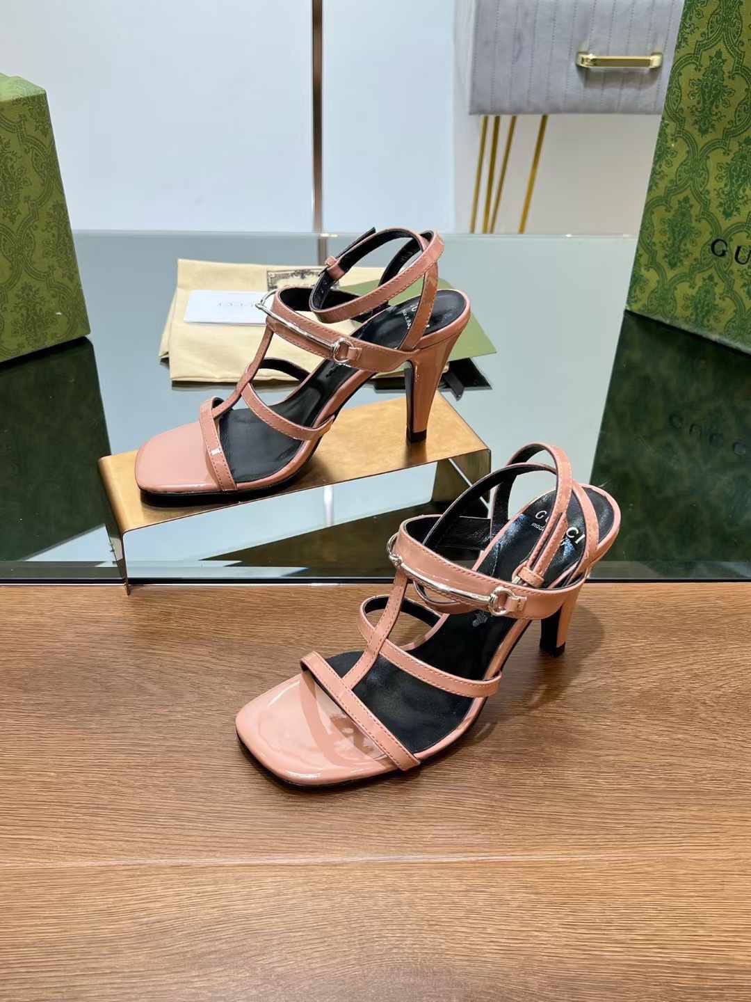 (1:1 replica) Gucci Horsebit Women s Sandal 9.5cm
