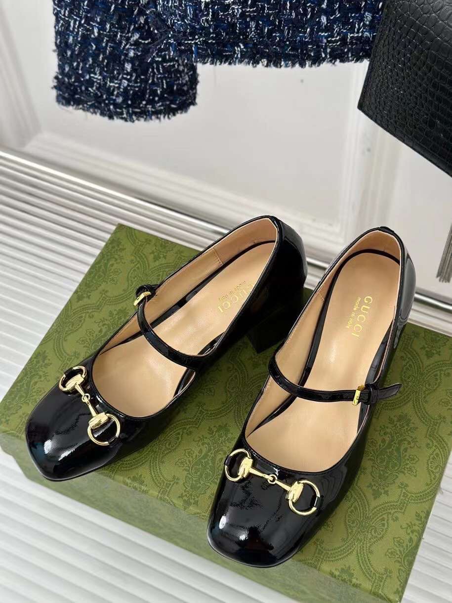 (1:1 replica) Gucci Horsebit Slingback Pumps Shoes