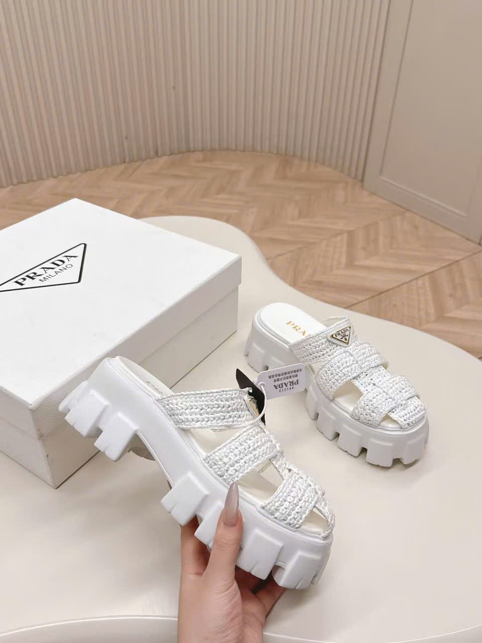 (1:1 replica) Prada Monolith Open Back 5.5cm