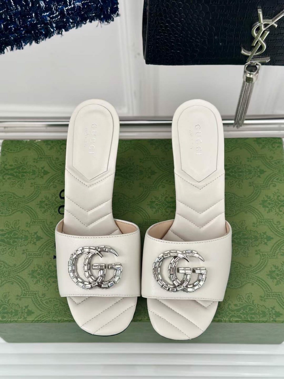 (1:1 replica) Gucci GG Marmont Women s Sandal 7cm