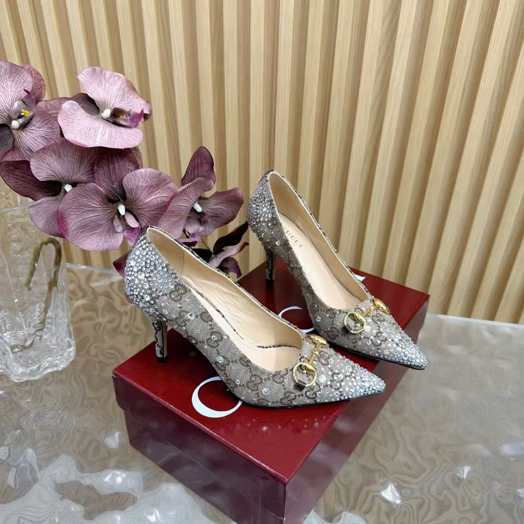 (1:1 replica) Gucci Horsebit Women s Pumps Shoes 8.5cm