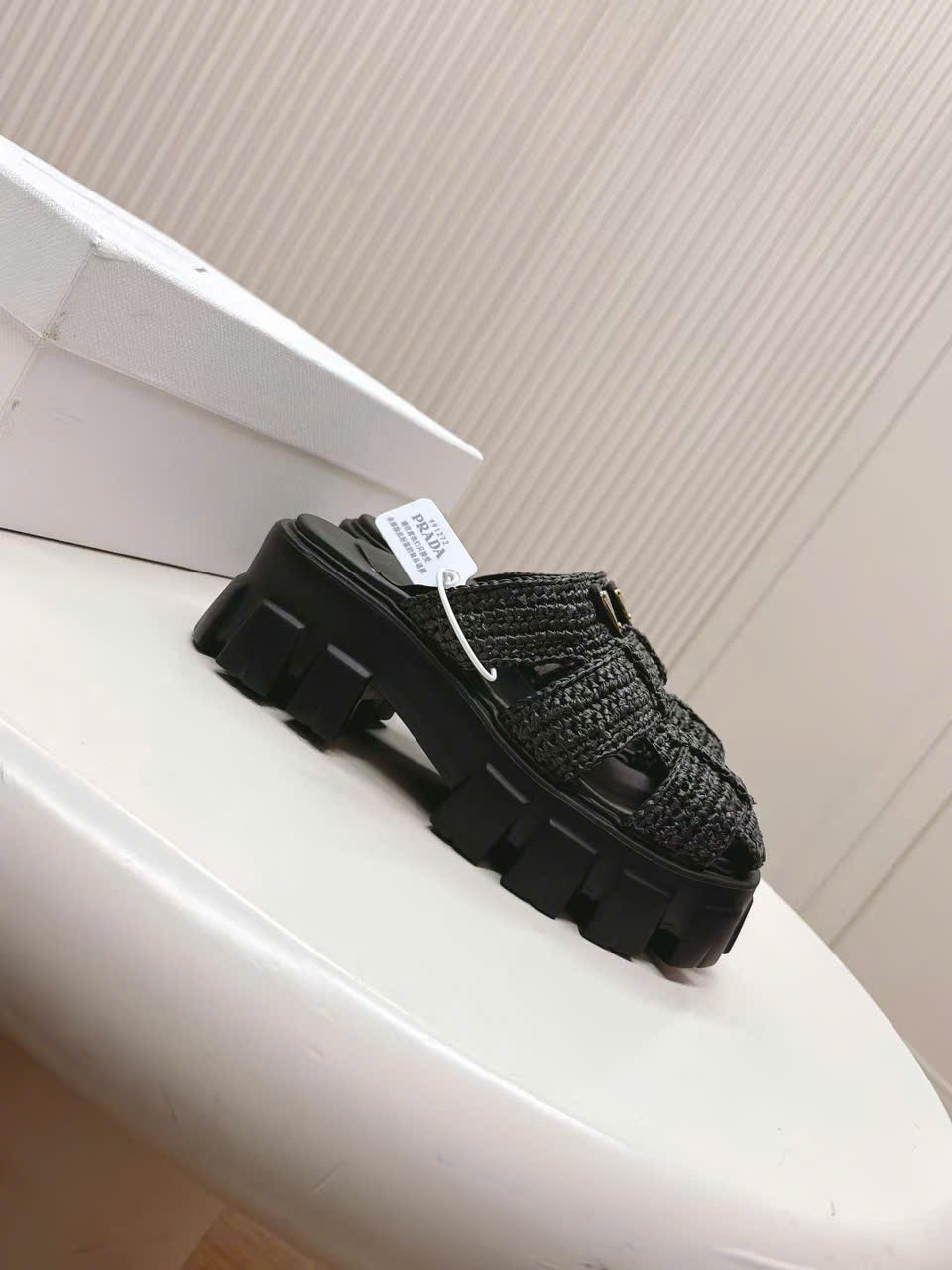 (1:1 replica) Prada Monolith Open Back 5.5cm