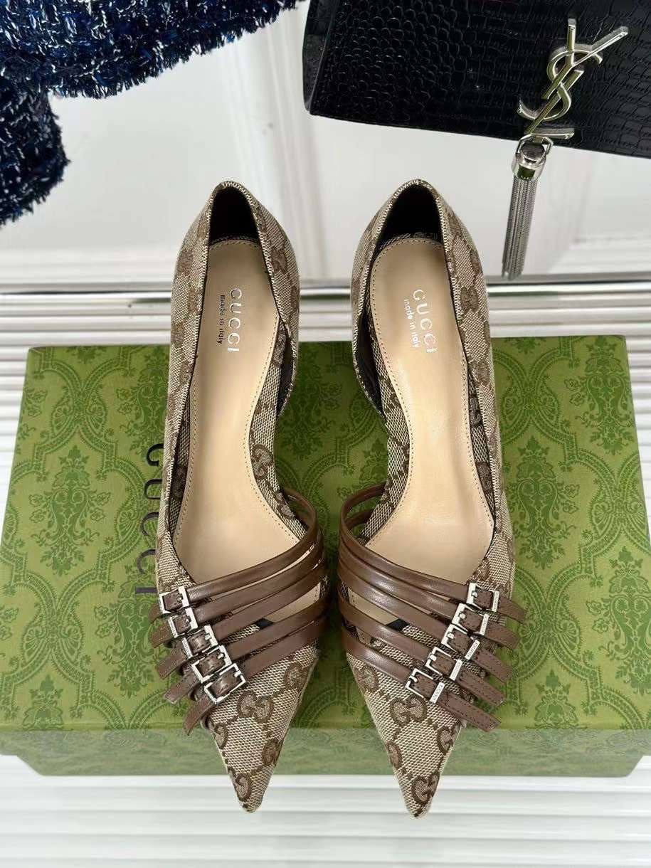 (1:1 replica) Gucci Slingback Women s Shoes 6.5cm New Arrivals