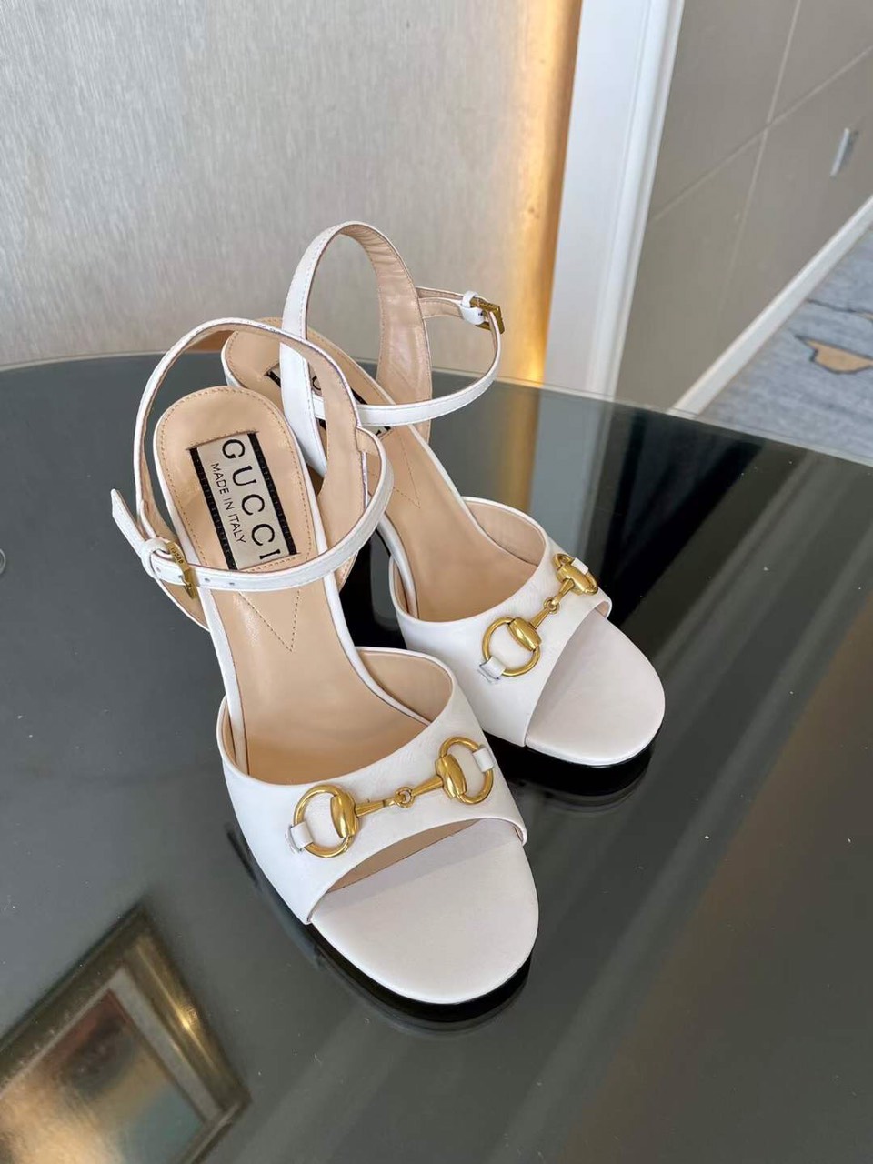 (1:1 replica) Gucci Horsebit Women s Sandal 8.5cm