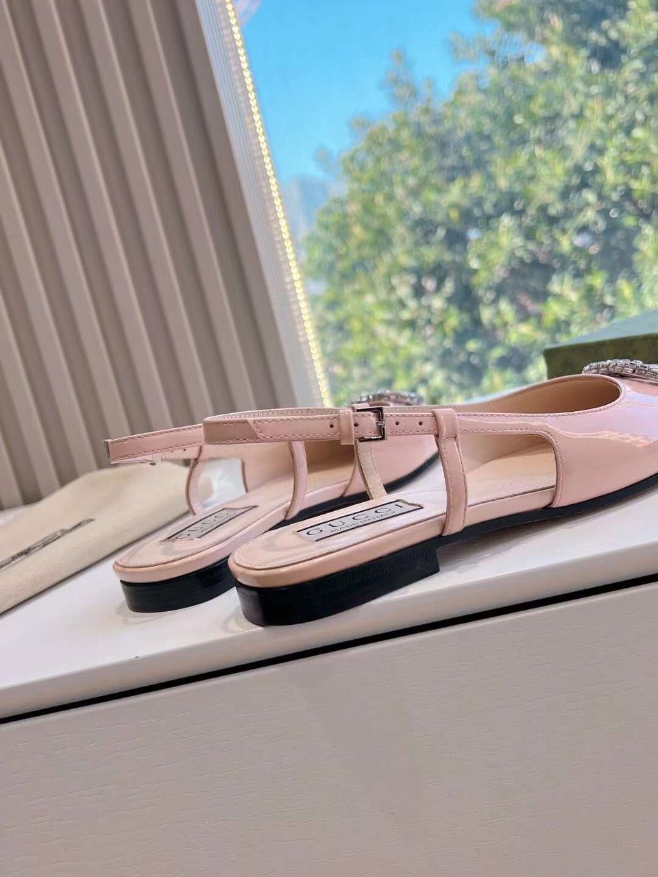 (1:1 replica) Gucci Slingback Flats Women s Shoes