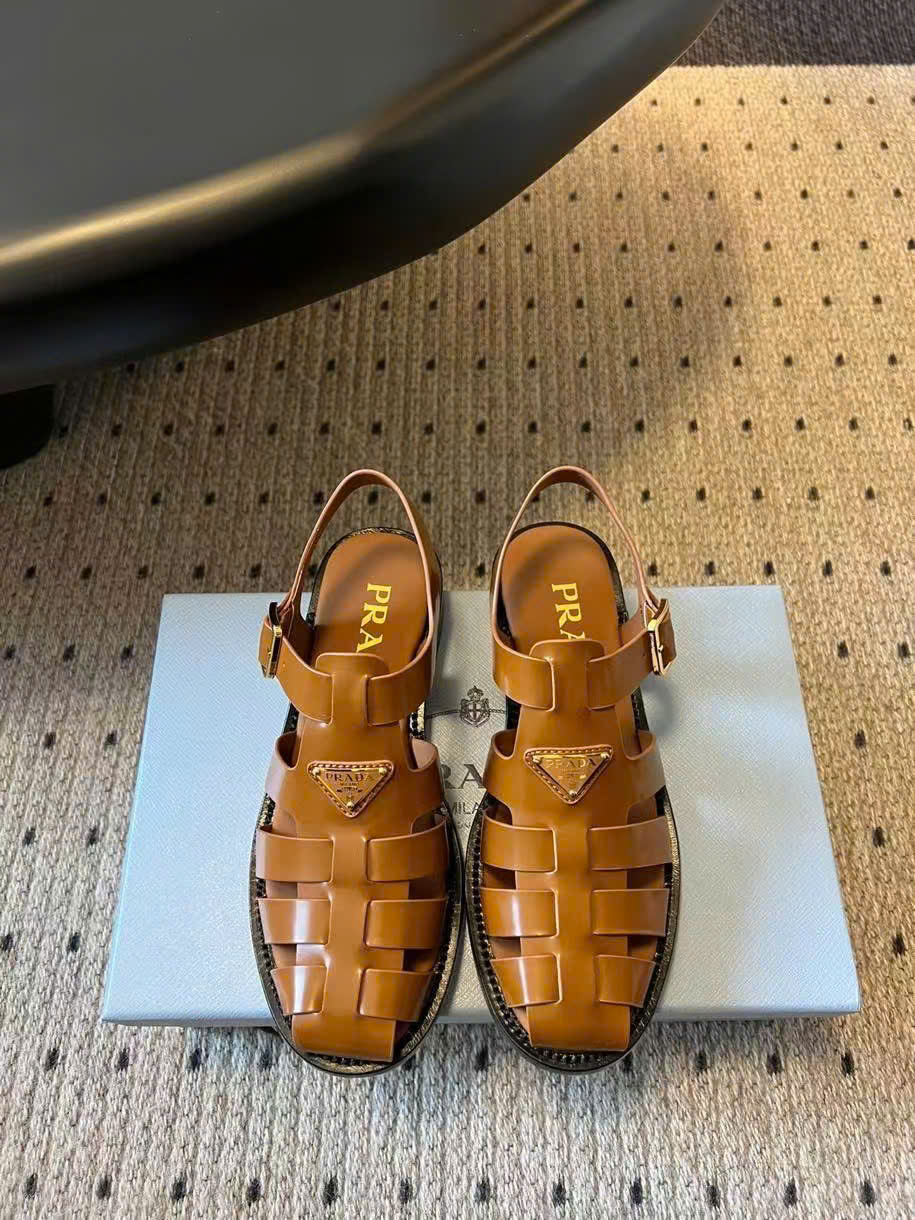 (1:1 replica) Prada Platform Triangle Logo Women s Sandal