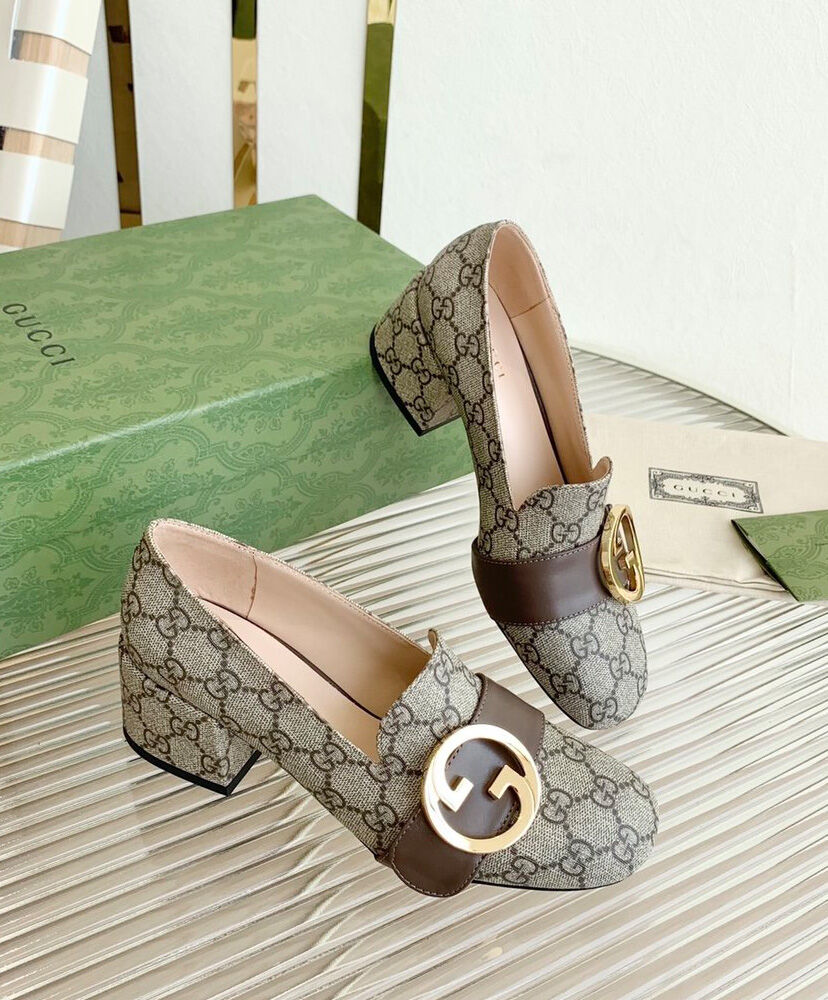 (1:1 replica) Gucci Women s Gucci Blondie Pump Coffee