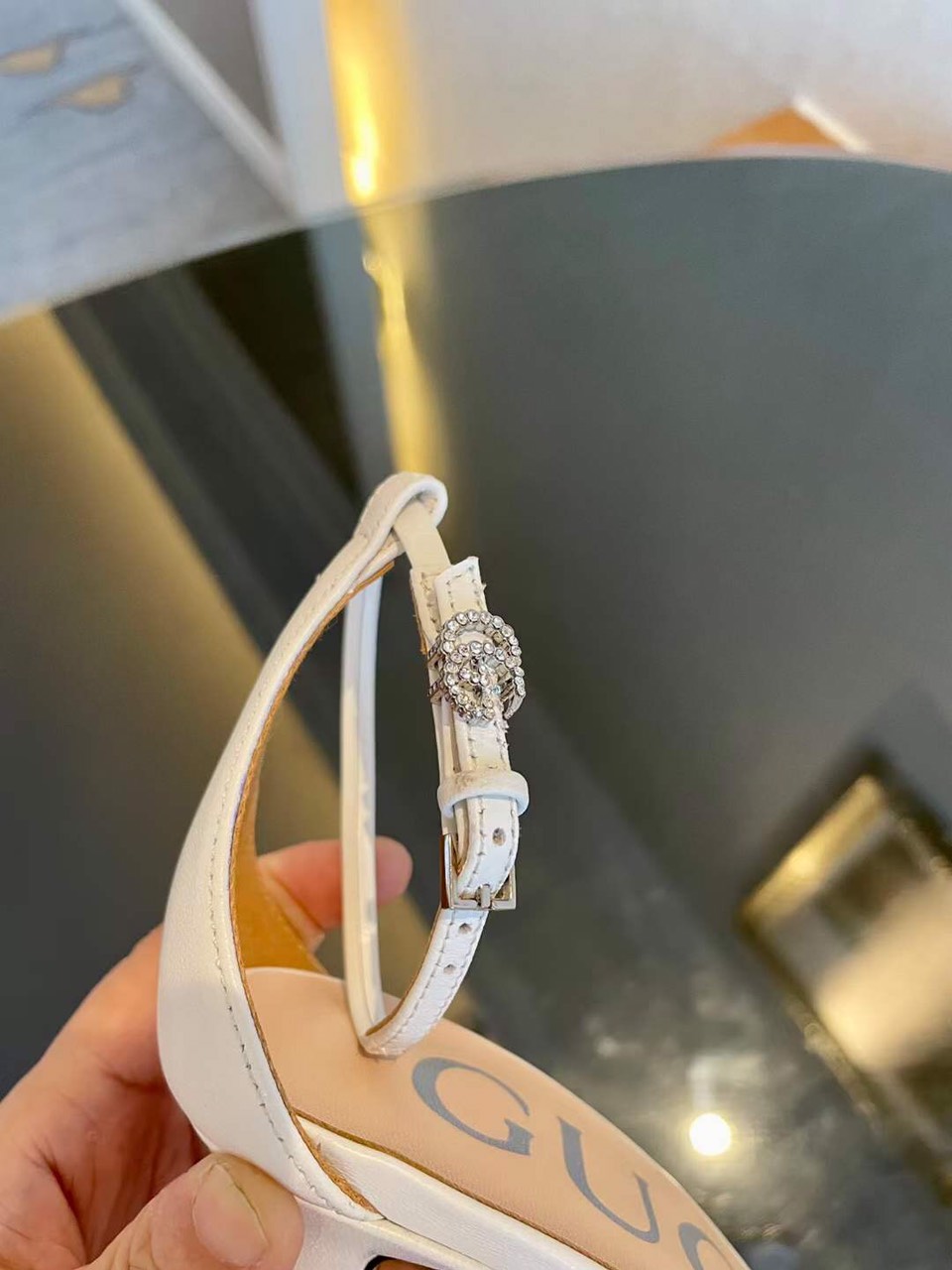 (1:1 replica) Gucci GG Logo Women s Sandal 10cm