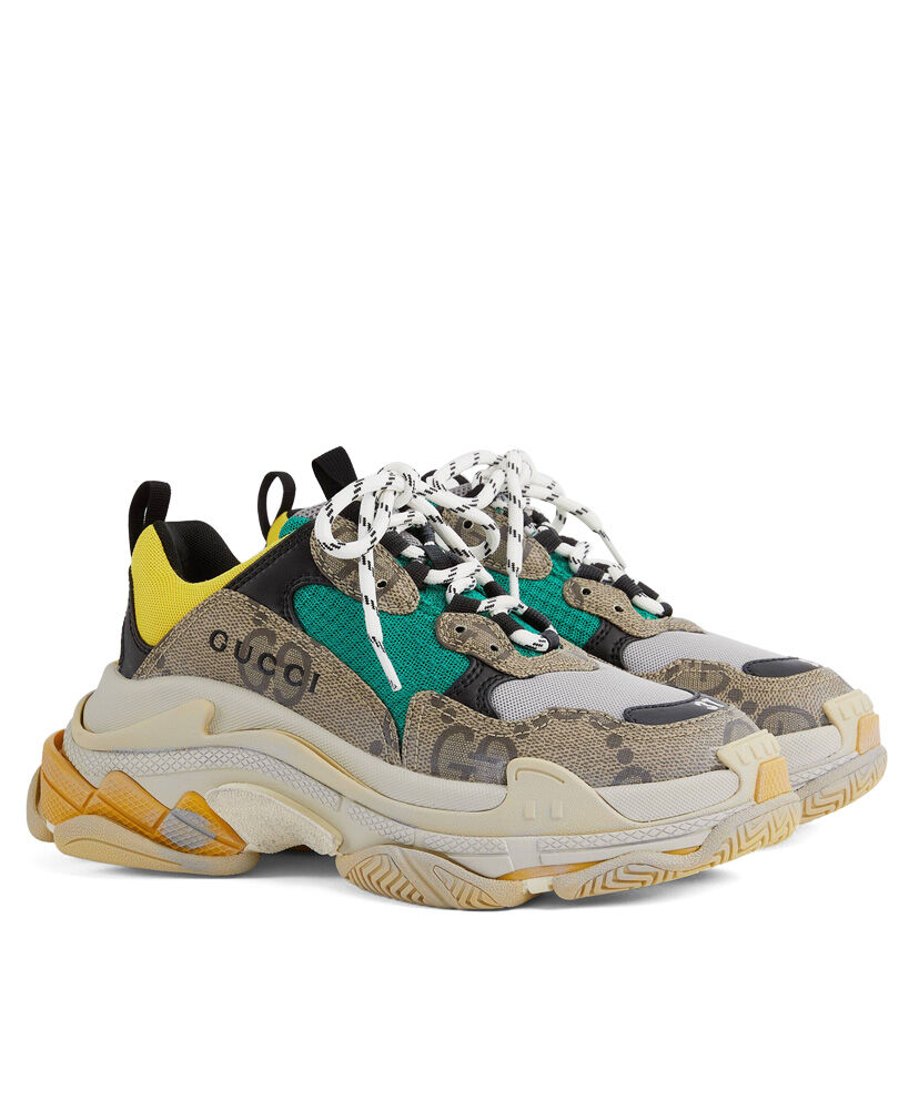 (1:1 replica) Gucci Unisex The Hacker Project Triple S sneaker 677193 Green