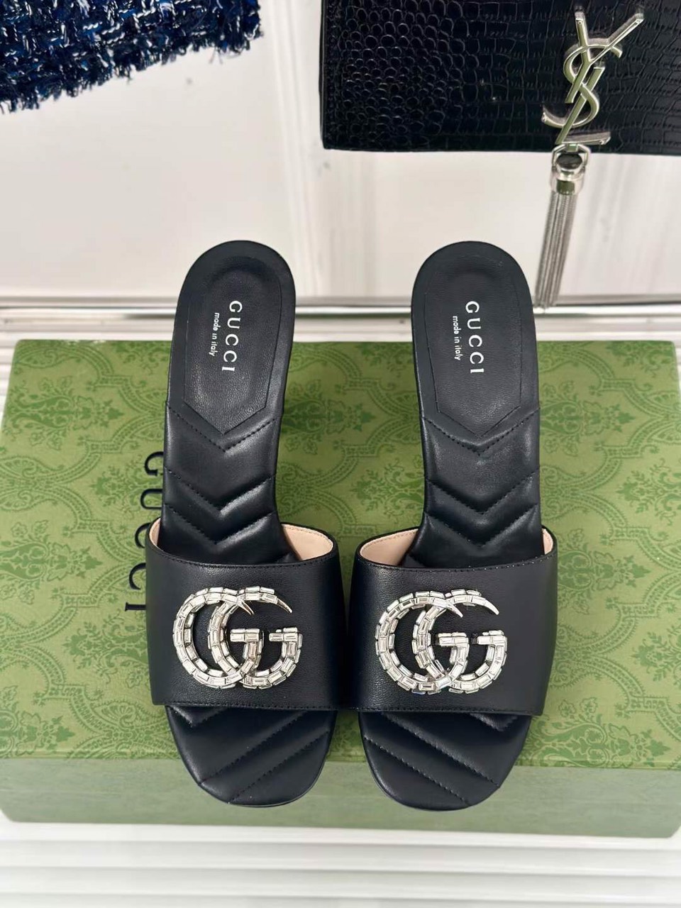 (1:1 replica) Gucci GG Marmont Women s Sandal 7cm