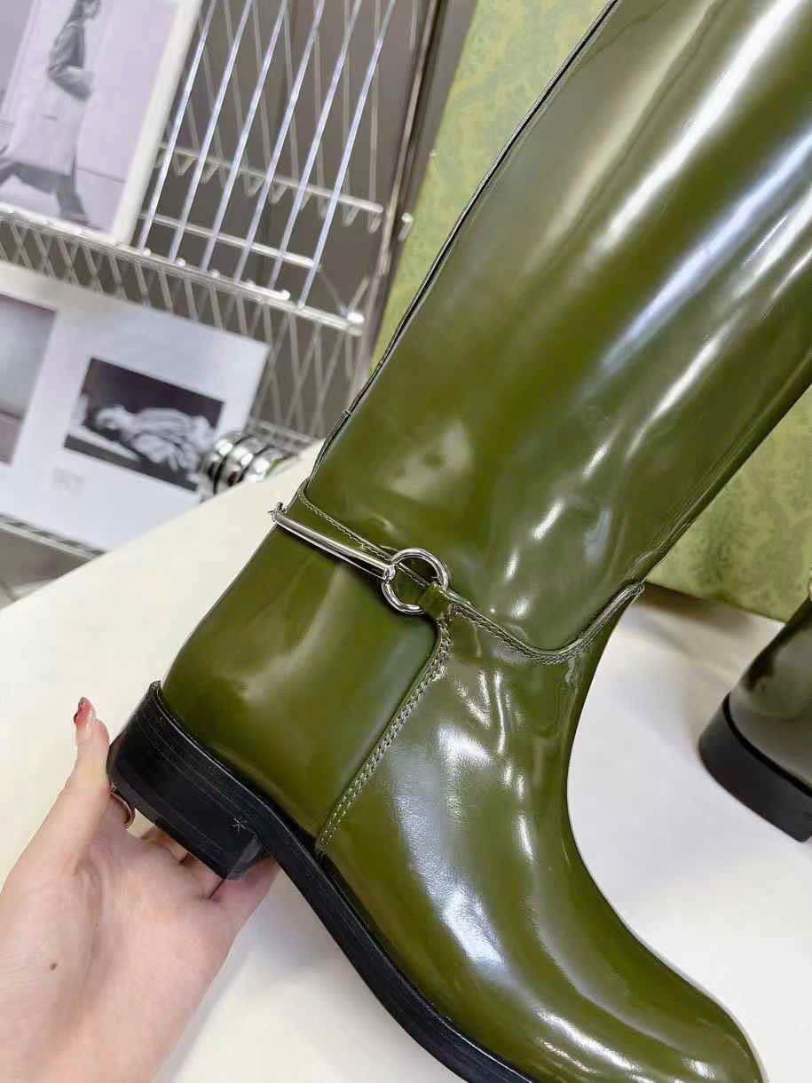 (1:1 replica) Gucci Leather Knee Hight Boots