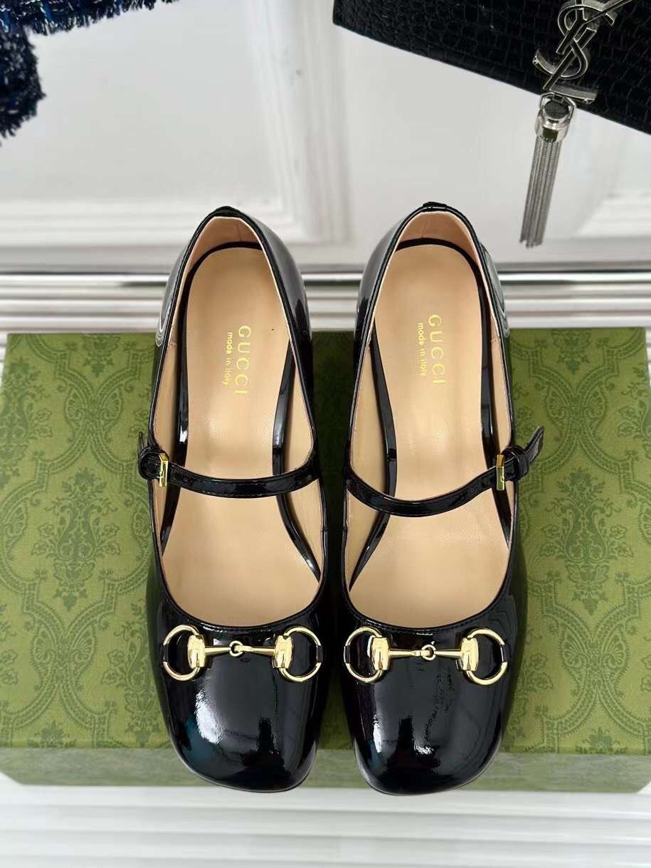 (1:1 replica) Gucci Horsebit Slingback Pumps Shoes