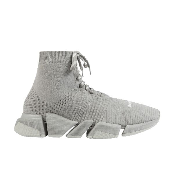 (1:1 replica) BALENCIAGA MEN S SPEED 2.0 LACE-UP RECYCLED KNIT SNEAKER IN GREY BLA035