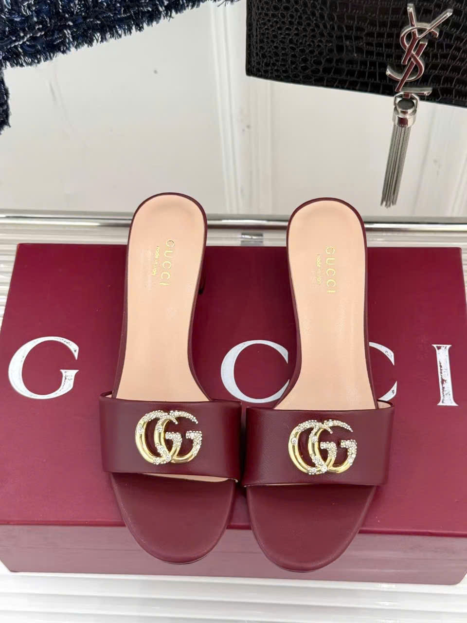 (1:1 replica) Gucci GG Women s Clogged Sandal 5cm